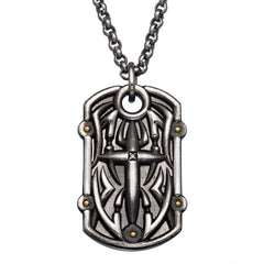 tribal cross dog tag